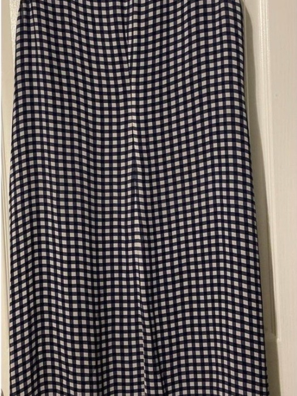 Lauren Ralph Lauren Navy & White Gingham Midi Dress